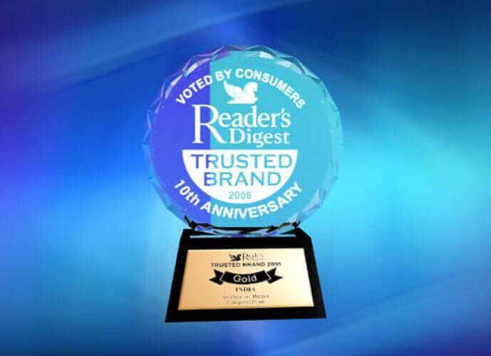 Reader's Digest Gold Award - 2008 Most Trusted Brand