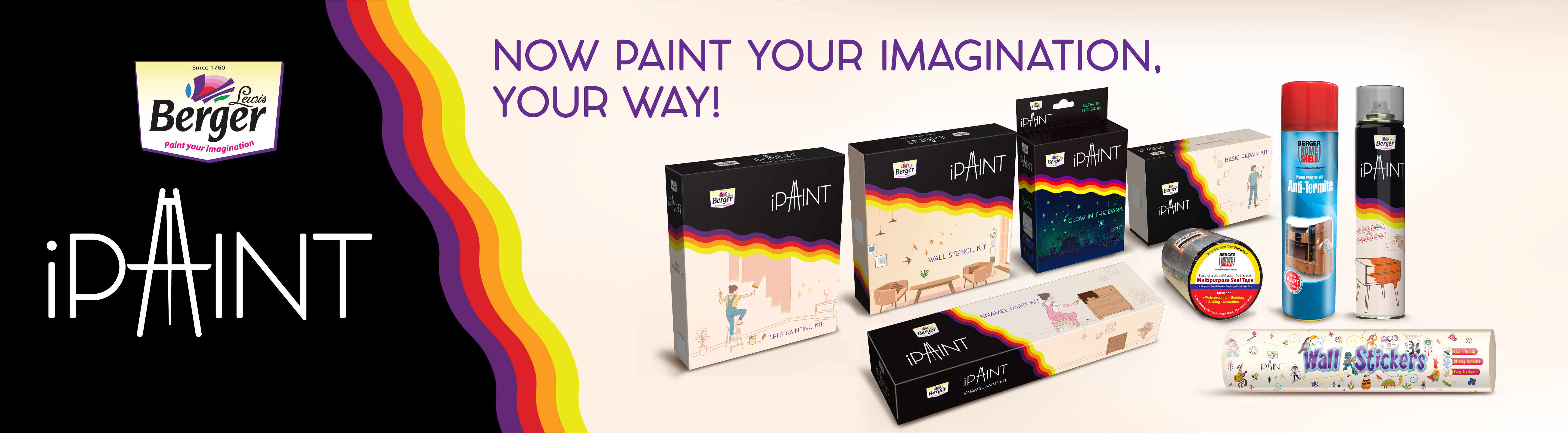 iPaint Wall Stencil Kit Banner