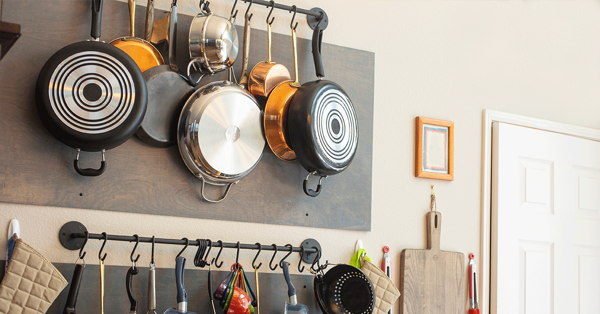 wall rack hanging pots pans for kitchen