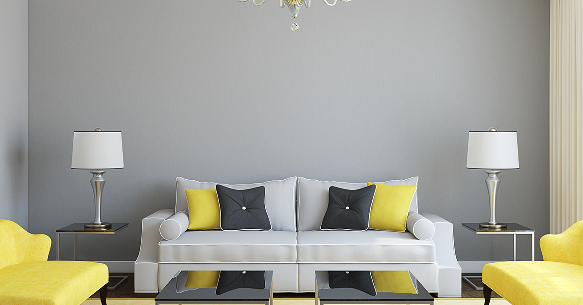 Clever Room Decorating Ideas Using, Yellow And Gray Living Room Decorating Ideas