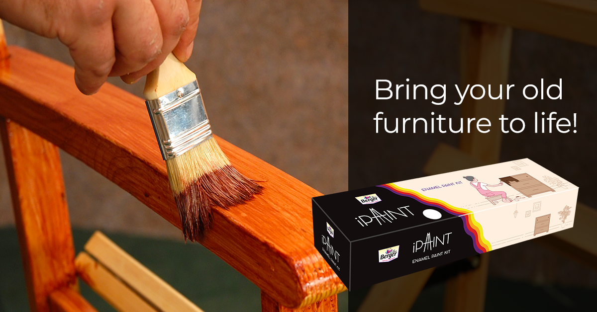 application of enamel paint on furniture