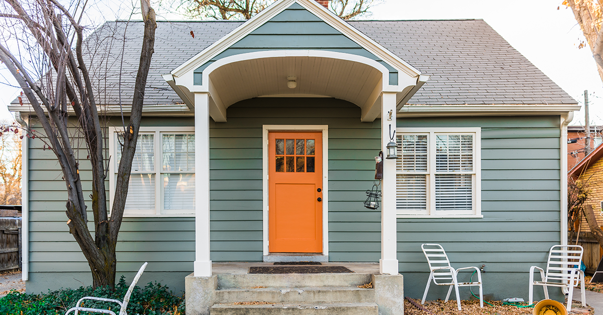 Orange Front Door