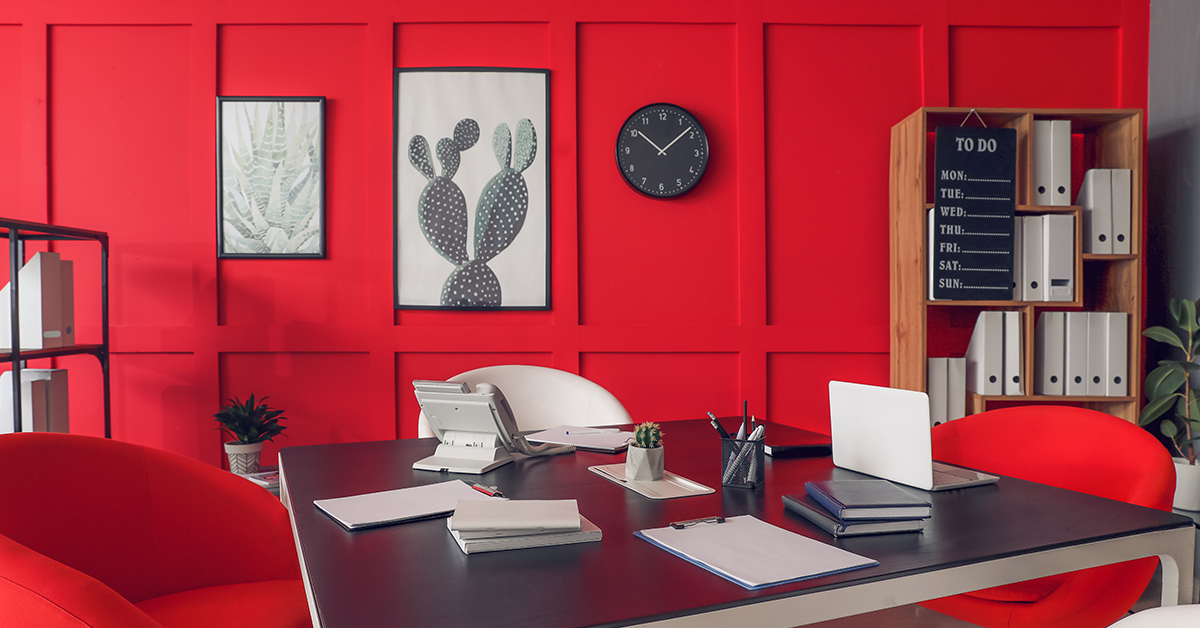 Red Office Walls