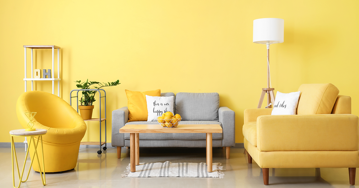 mood-boosting yellow wall color