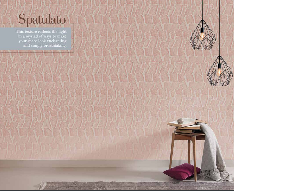 Spatulato wall texture in pink colour by Berger Paints