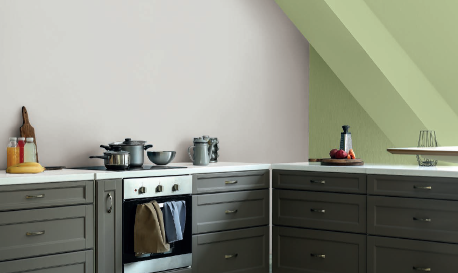 Beautiful kitchen paint theme with woolen and savanna colours