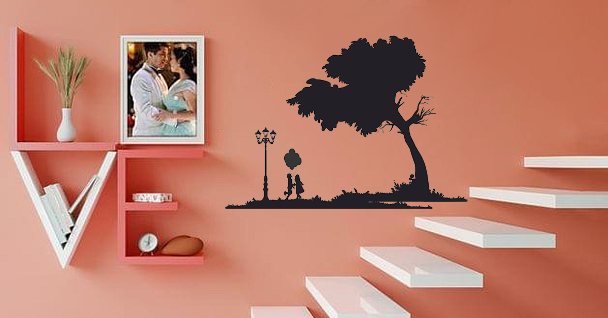 Romantic wall sticker for valentine day home decoration