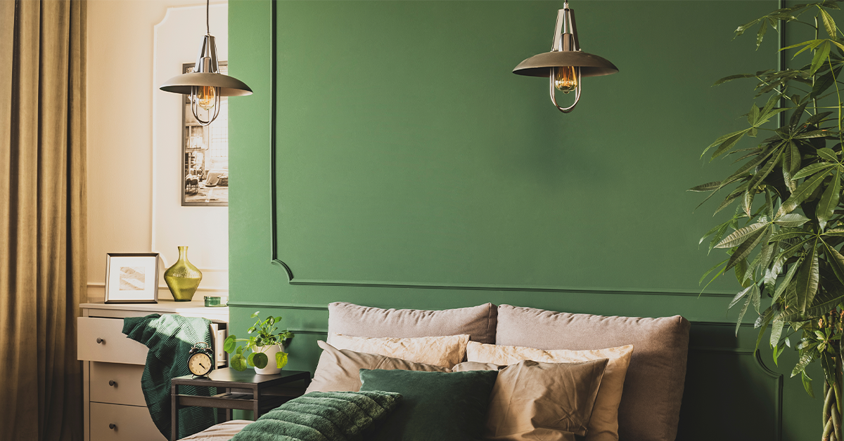 Calming colours for bedroom wall painting
