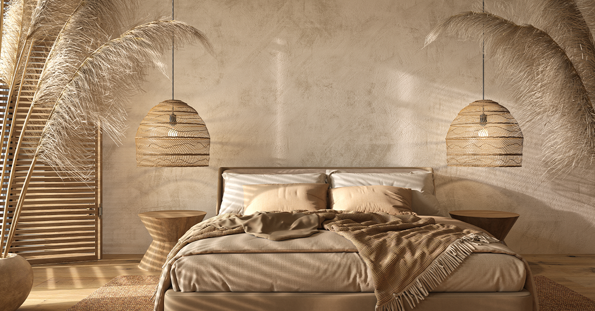 Cosy and inviting bedroom environment with neutral shades