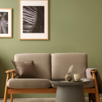 Elegant Green Colour Living Room Wall