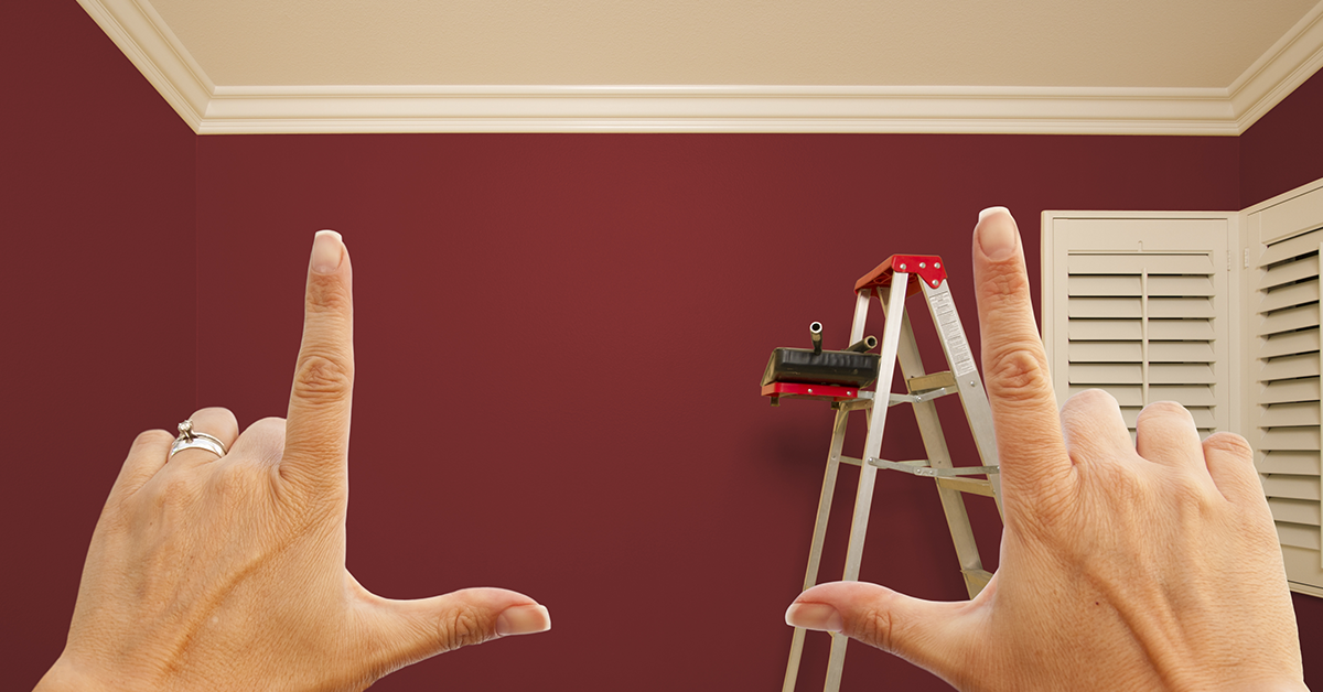Deep Red Painted Home Wall Colour