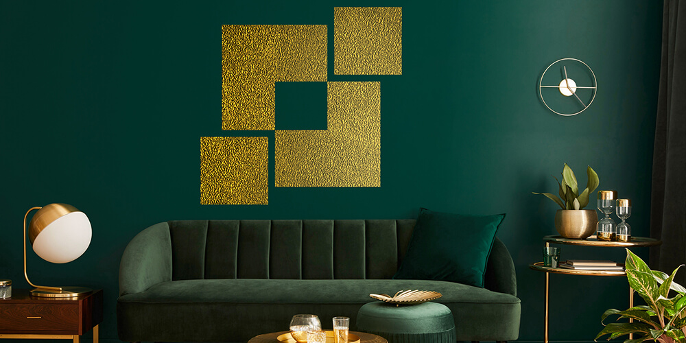 Gold Wall Paint Home Decor idea for Diwali