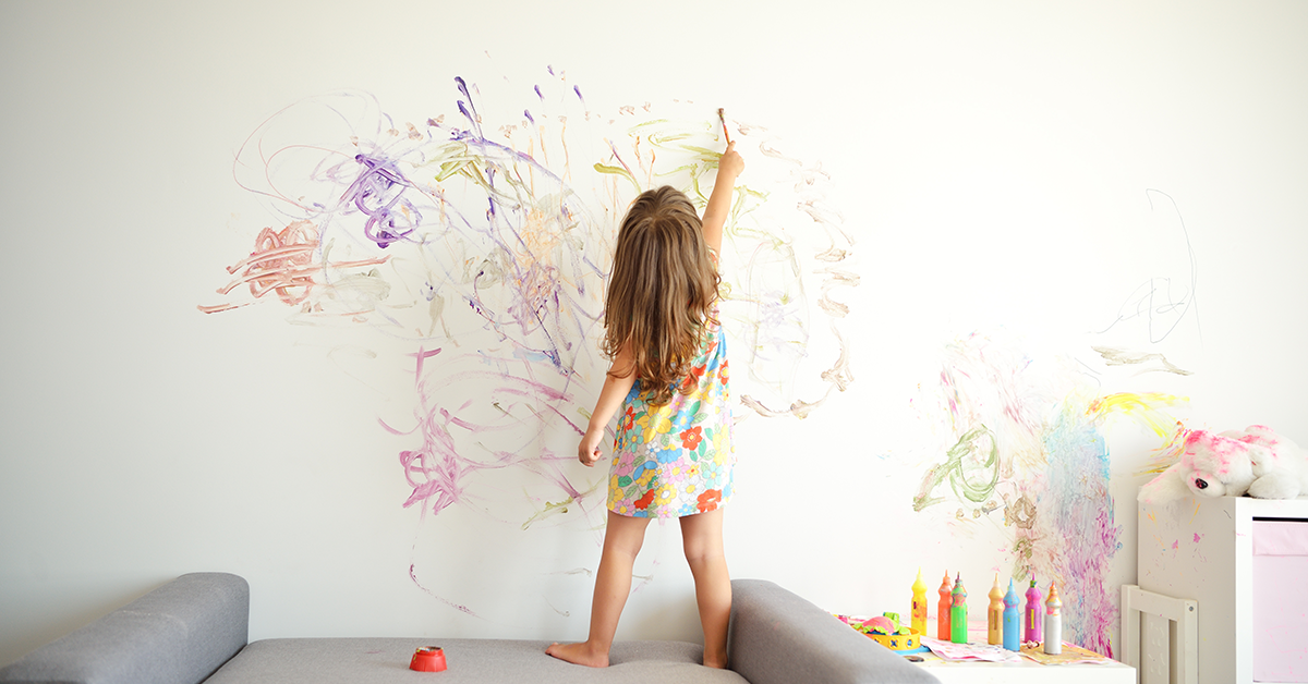Let Berger Easy Clean paint be the canvas for your child masterpiece