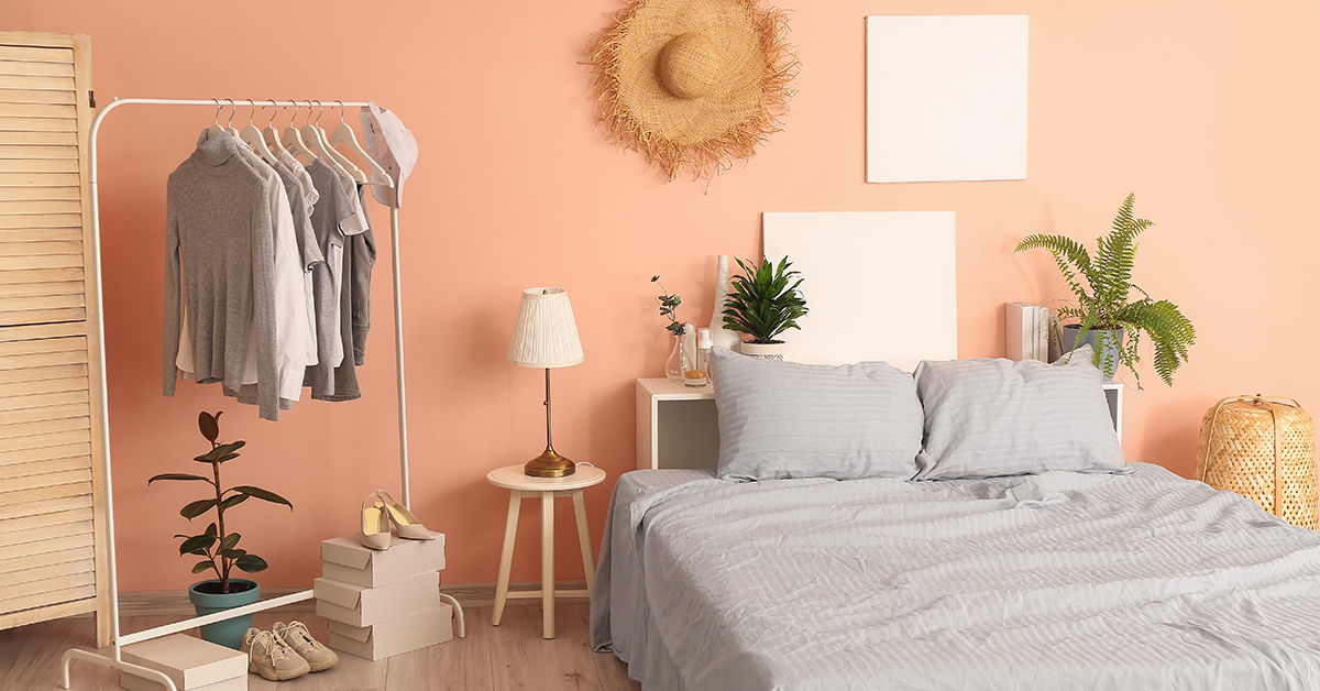 Peach Fuzz Bedscapes - Best wall colours for your home walls