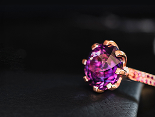 Purple Diamond Ring