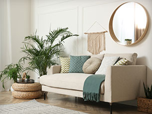 modern chic white living room