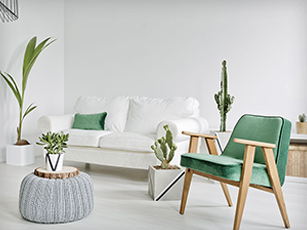 white décor for living room