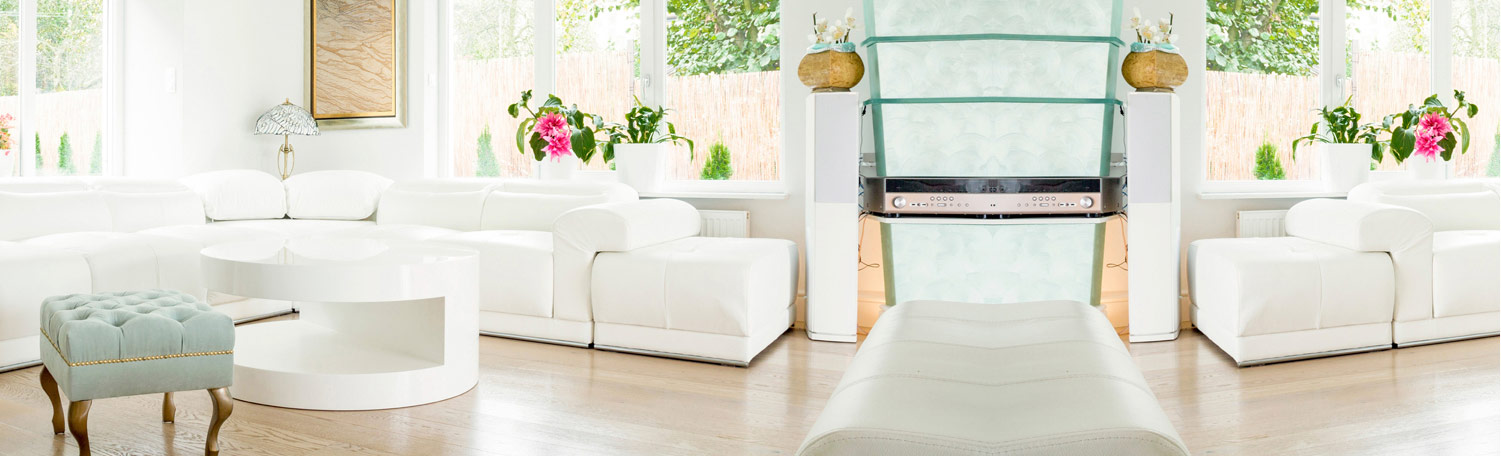 White living room decor