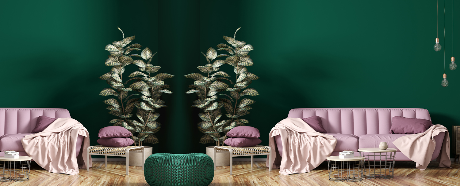 Green Violet Living Room