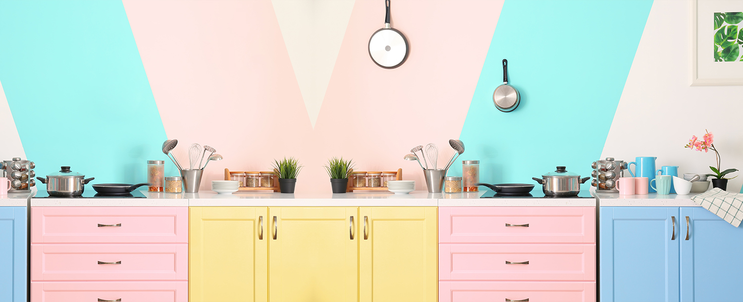 Colourful kitchen decor