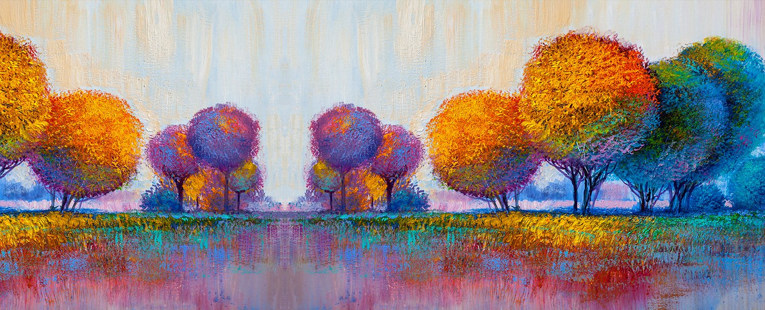 Colourful Forest Painting