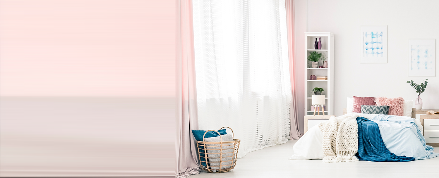 Light Pink And White Themed Bedroom