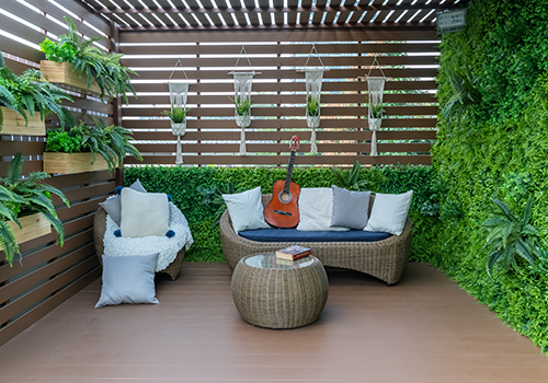 Outdoor Seating With Plant Décor