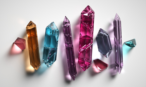 spiritual crystals coloured