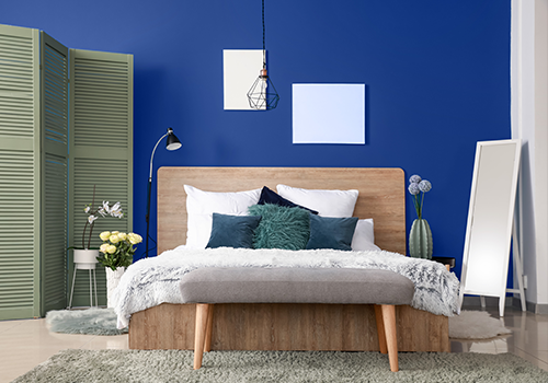 blue wall paint image