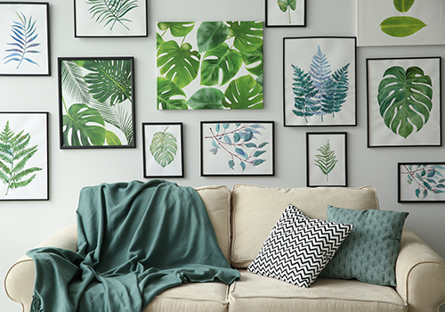 Wall Frames With Leaf Prints