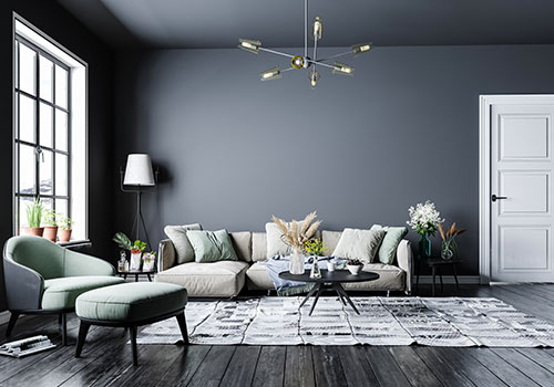 Gray Colour Living Room