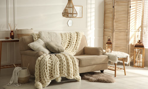 modern white and beige living room decor