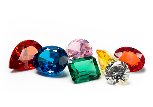 Multicolour and different shaped diamonds 