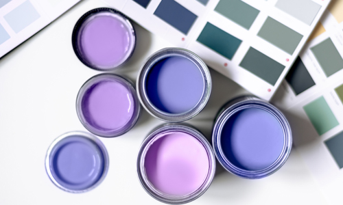 comparison of purple paint