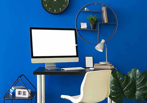 Blue wall colour for home office