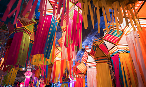 diwali colourful lanterns