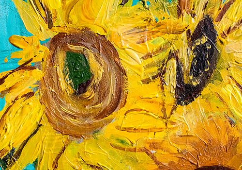 Yellow Painted Sunflower