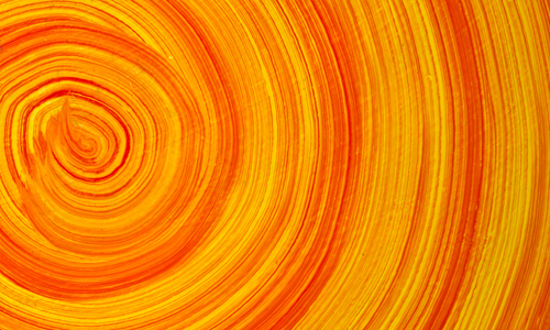 orange shade spiral painting