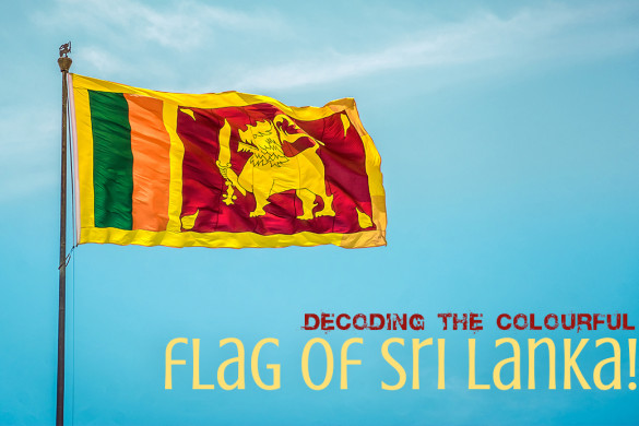 The colourful flag of Sri Lanka