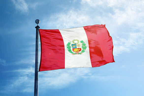 The colourful flag of Peru