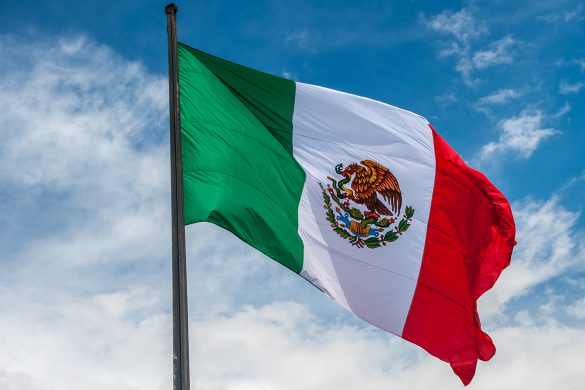 The colourful flag of Mexico